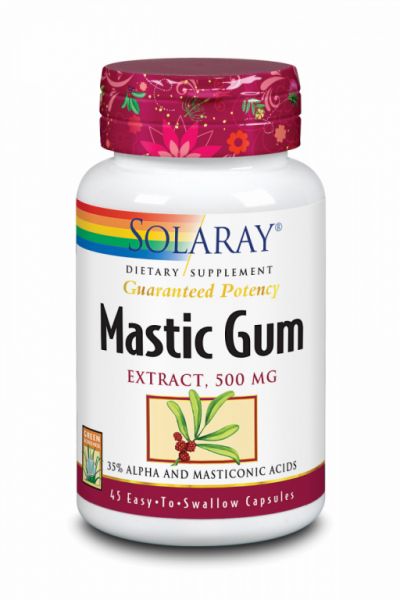 MASTIC GOM 500 mg 45 Vcaps - SOLARAY