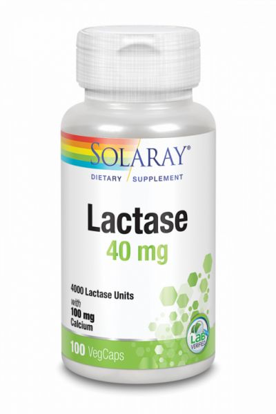 LACTASE 40 mg 4000 FCC 100 Vcaps - SOLARAY