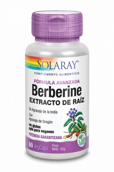 BERBERINE 60 Vcaps FÓRMULA AVANÇADA - SOLARAY