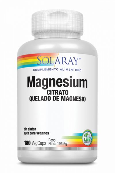 BIG MAGNESIUM CITRATE 180 Vcaps - SOLARAY