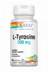 Buy SOLARAY L-TYROSINE 500 mg 50 Caps By 20,63€