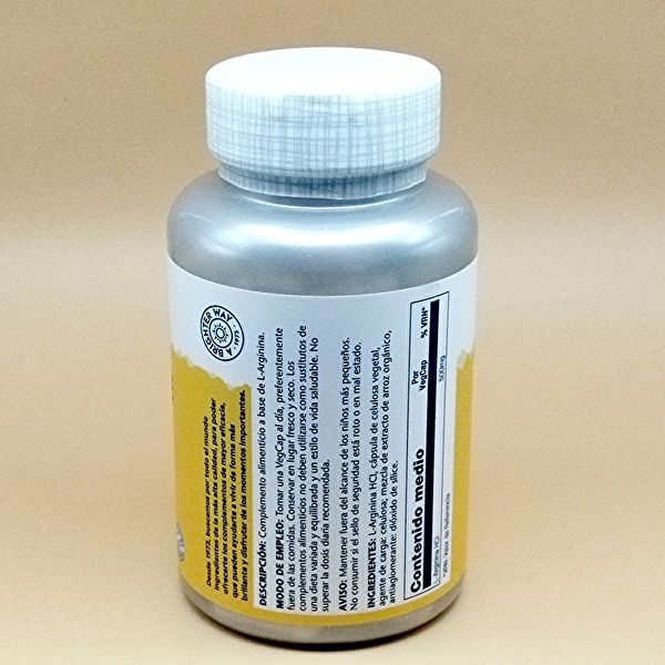 L ARGININA 500mg 100 Capsule - SOLARAY Img 2