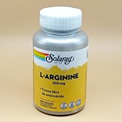 Comprar SOLARAY L ARGININA 500mg 100 Cápsulas Por 24,60€