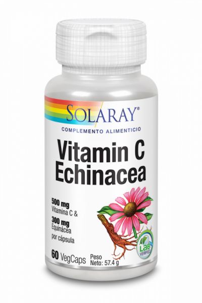 VITAMIN C & ECHINACEA 60 Vcaps - SOLARAY