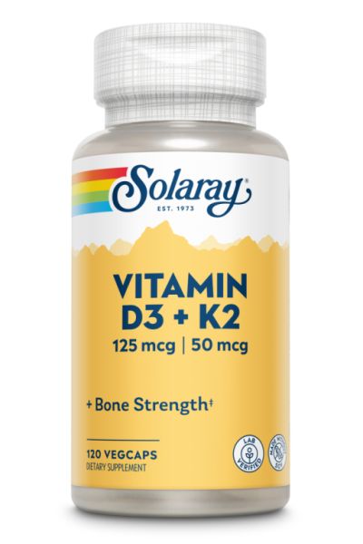 Vitamin D3 & K2 120 pflanzliche Kapseln - SOLARAY