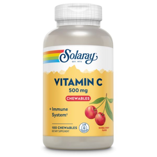 C-VITAMIN 500 mg KÖRSBÄRSSMAK 100 Komp - SOLARAY