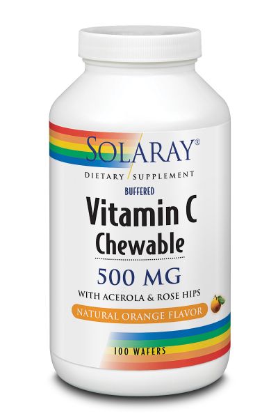 C-VITAMIN 500 mg ORANGE SMAK 100 Komp - SOLARAY