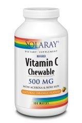 Buy SOLARAY VITAMIN C 500 mg ORANGE FLAVOR 100 Comp By 26,98€