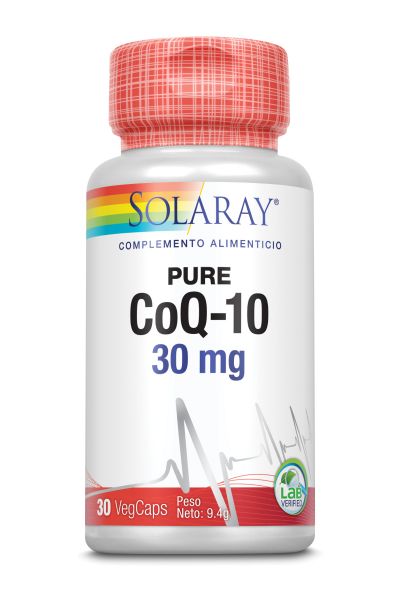 PURE CoQ10 30 mg 30 Caps - SOLARAY