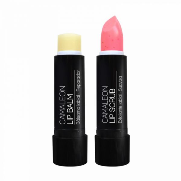 Esfoliante labial e protetor labial de morango