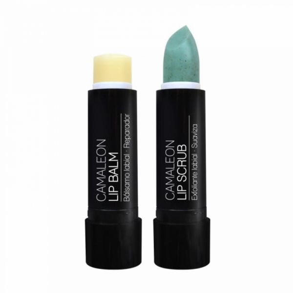 Esfoliante labial de melão e bálsamo labial