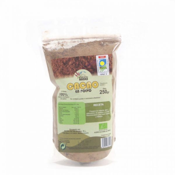 CACAOPOEDER 250 GR - El Oro de los Andes