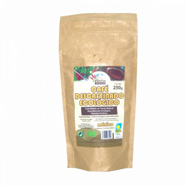 CAFE MOLIDO DESCAFEINADO DE TUESTE NATURAL 250 GR