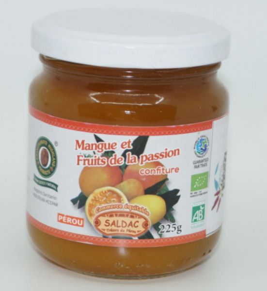 CONFITURE DE MANGUE ET FRUITS DE LA PASSION 225 GR