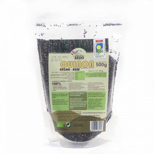 BLACK QUINOA 500 GR - El Oro de los Andes