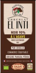 Buy El Oro de los Andes BLACK CHOCOLATE 90% WITH AGAVE 100 GR By 4,19€