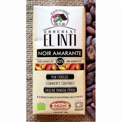 Buy El Oro de los Andes BLACK CHOCOLATE WITH INFLATED AMARANTH 100 GR By 3,85€