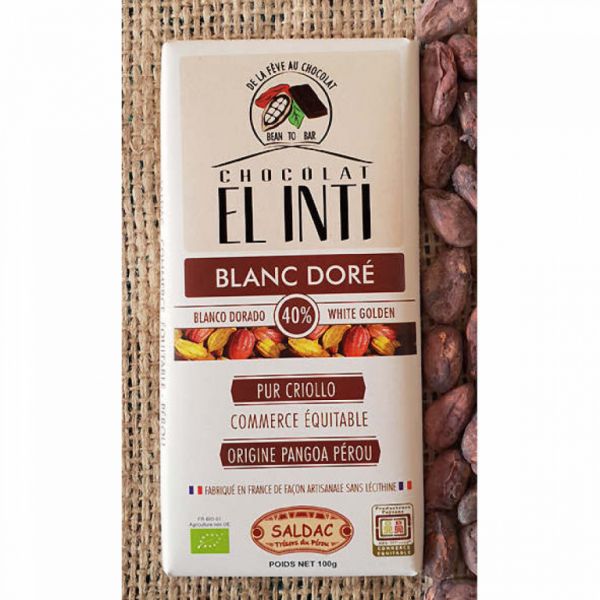 CHOCOLAT BLANC 40% CACAO 100 GR