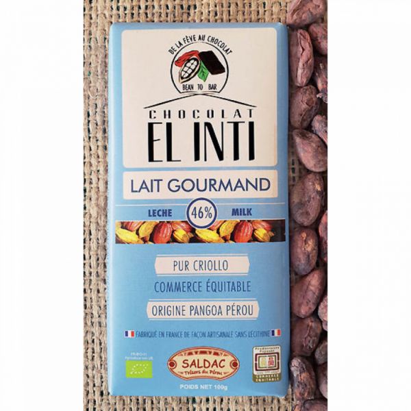 CHOCOLAT AU LAIT 46% CACAO 100 GR