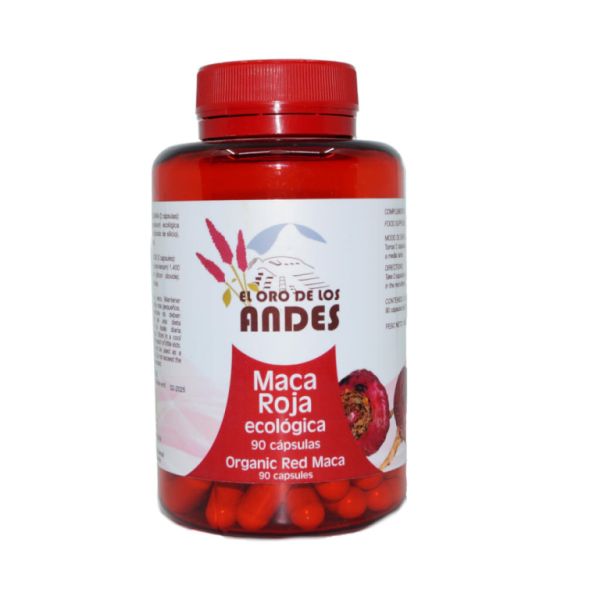 MACA ROJA 90 CAPSULAS (700 MG) - El Oro de los Andes