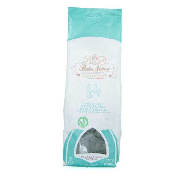 BRUINE RIJST EN SPIRULINA PASTA 250 GR