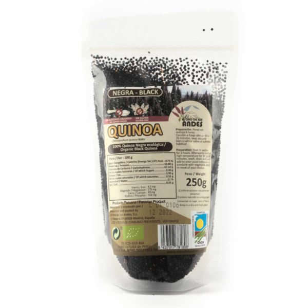 BLACK QUINOA 250G - El Oro de los Andes