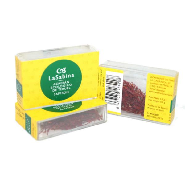 SAFFRON 0.5 G METHACRYLATE BOX - El Oro de los Andes