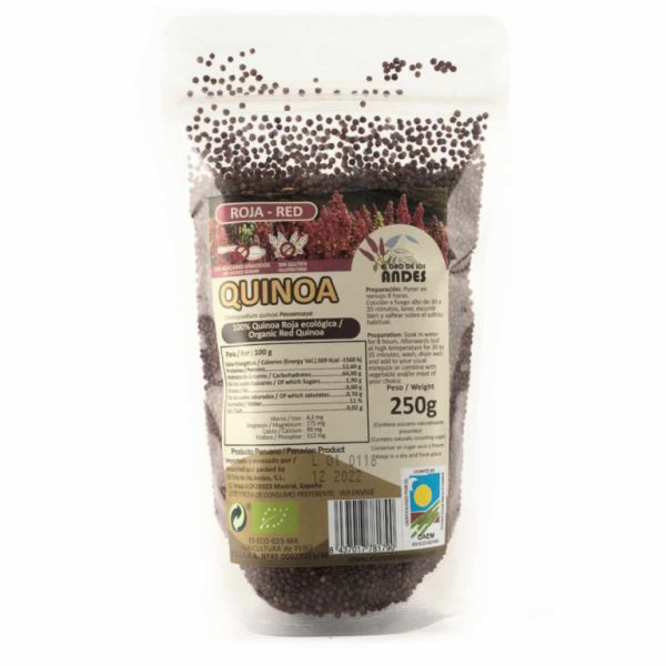 QUINOA ROJA 250G - El Oro de los Andes