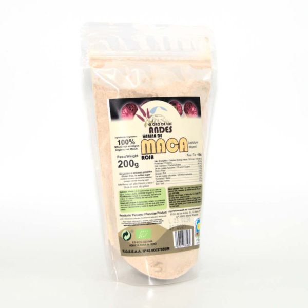 100% RÖTT MACA-MJÖL 200G - El Oro de los Andes