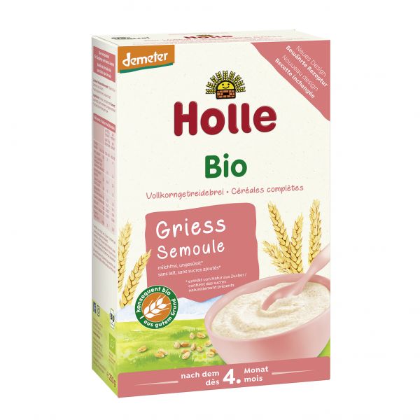 Farineta de Semola de Blat + 4 Mesos 250 g - HOLLE