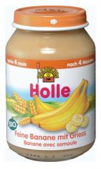 Buy HOLLE Banana Potito with Wheat Semolina + 6 Months 190 g By 1,63€