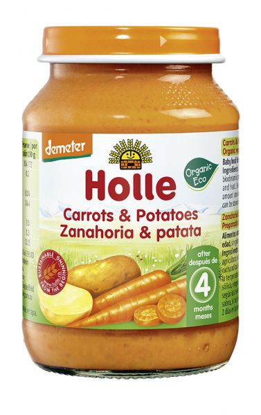 Carrot Potito with Potato + 4 Months 190 g - HOLLE