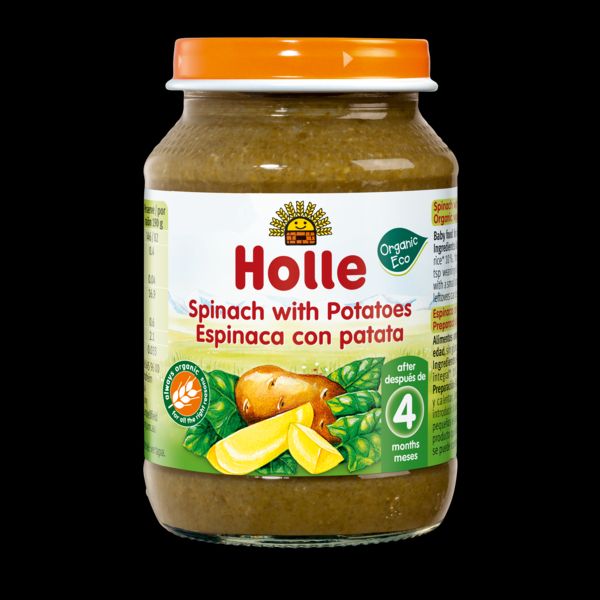 Potito Spinaci con Patate + 4 Mesi 190 g - HOLLE