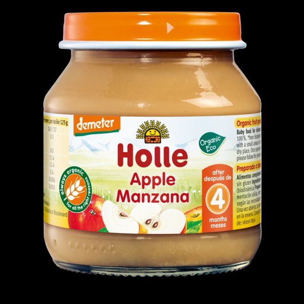 Potito 100% äpple + 4 månader 125 g - HOLLE