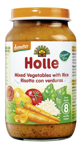 Potet Verdures amb Arròs + 8 Mesos 220 g - HOLLE