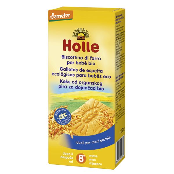 Biscuits d'Épeautre Enfant + 8 Mois 150 g - HOLLE