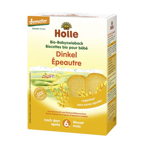 Dinkeltoast + 6 månader 200 g - HOLLE