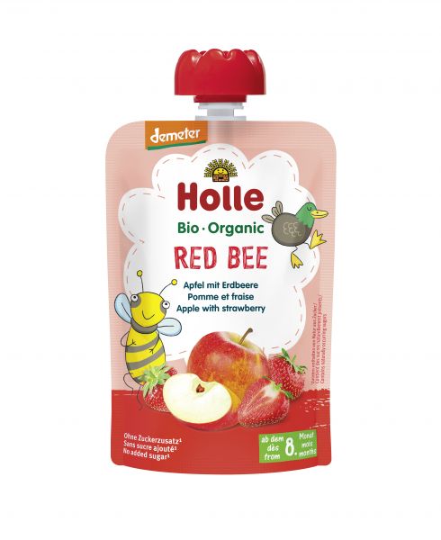 Appelsmoothie met Aardbei + 8 Maanden 90 g - HOLLE