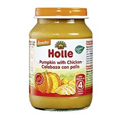 Comprar HOLLE Pote de Abóbora com Frango +6 Meses 190 g Por 1,91€