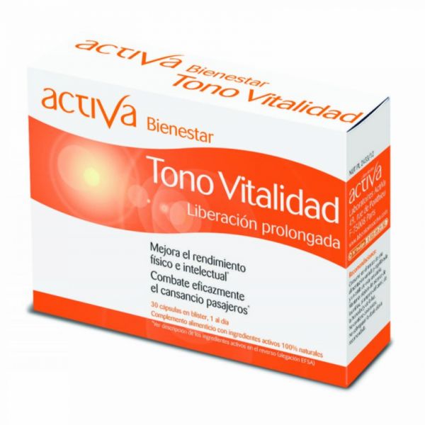 Bem-estar tom de vitalidade 30 Cápsulas - ACTIVA