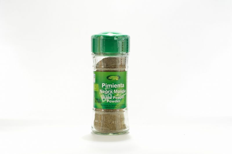 Gemalen Zwarte Peper Eco pot 38 gr - ARTEMISBIO