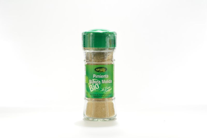 Gemahlener weißer Pfeffer Eco Jar 40 gr