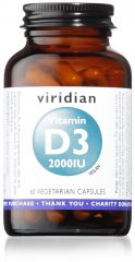 köpa VIRIDIAN VEGAN VITAMIN D3 2000 IE 60 Vcaps Förbi 19,95€