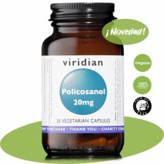 Comprar VIRIDIAN POLICOSANOL 20 mg 30 Vcaps Por 13,95€