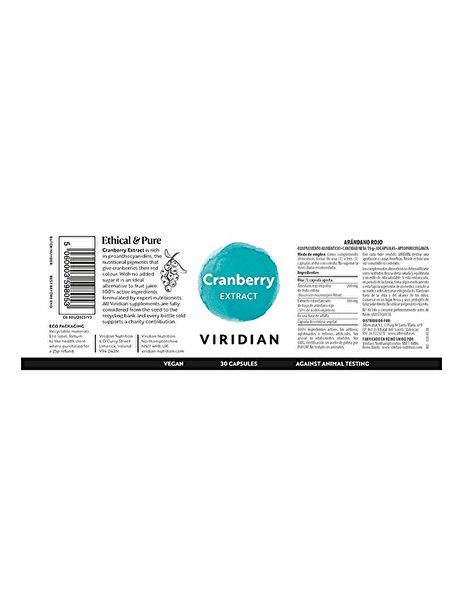 Standardisierter Cranberry-Extrakt 30 Gemüsekapseln Img 2