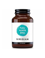 Buy VIRIDIAN Folic Acid 400 ug with DHA 90 Vegetable Capsules By 16,25€