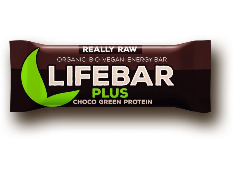 LIFEBAR PLUS CHOCOLADE MET BIOLOGISCH GROEN EIWIT 47 g