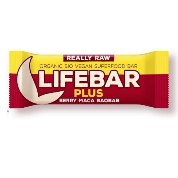 LIFEBAR PLUS RÖD FRUKT OCH EKOLOGISK MACA 47 gr