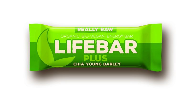 LIFEBAR PLUS EKOLOGISK KORNGRÄS OCH CHIA 47 gr