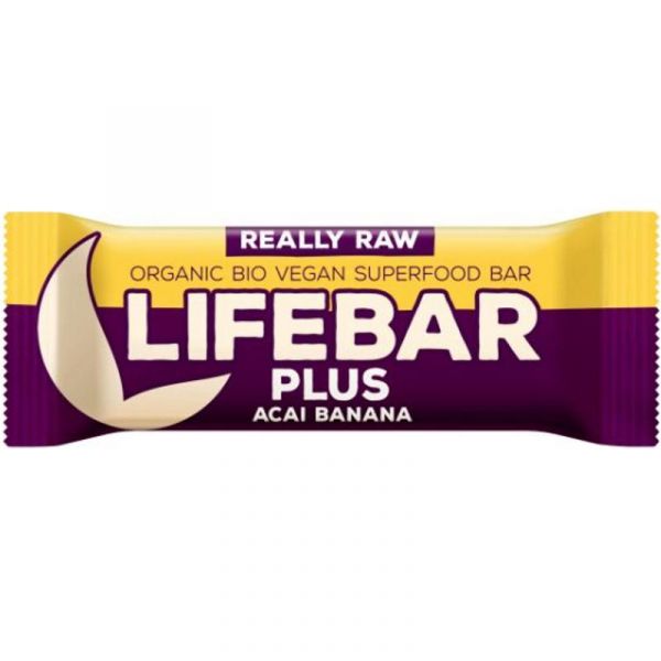 LIFEBAR PLUS BANAAN EN ACAI BIO 47 gr - LIFEFOOD